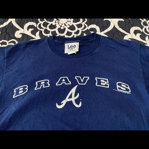Vintage Atlanta Braves 1999 Lee Sport Blue T Shirt